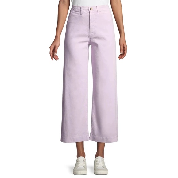 LIKE NEW M.i.h Jeans Caron High-Rise Cropped Wide Leg Pants in Lupin - Picture 5 of 15